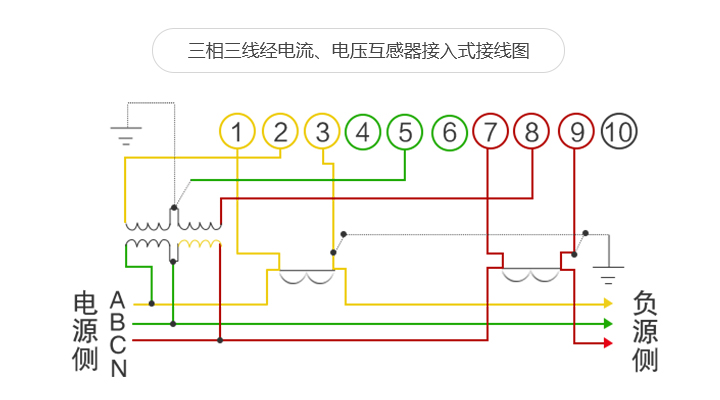 百富三相智能电表接线图